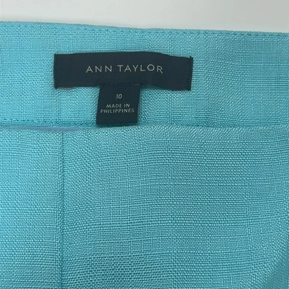 Ann Taylor The Side Zip Shorts Aqua Size 10 - Picture 3 of 9